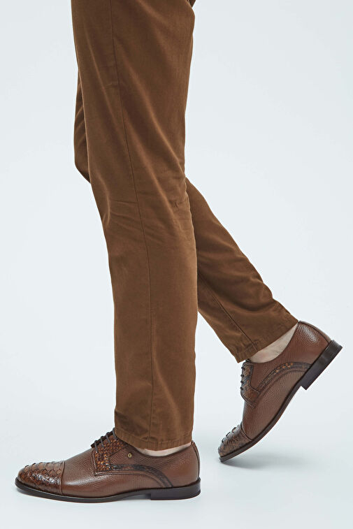 Tamer Tanca Erkek Hakiki Deri Taba Yılan Klasik Ayakkabı - Görsel 2