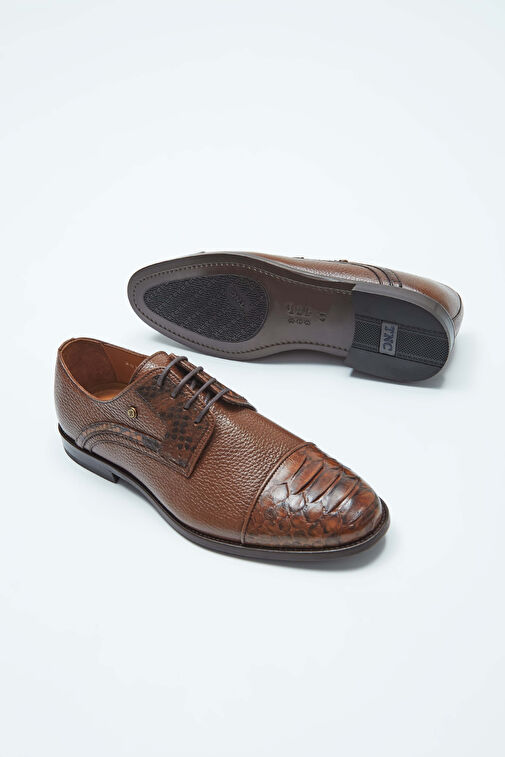 Tamer Tanca Erkek Hakiki Deri Taba Yılan Klasik Ayakkabı - Görsel 7