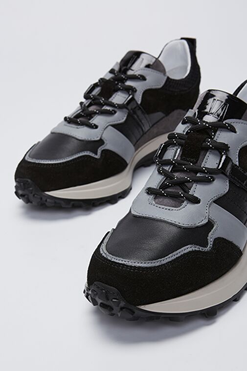 Valmenti İndiana Kadın Siyah Multi Hakiki Deri Spor Ayakkabı - Görsel 5