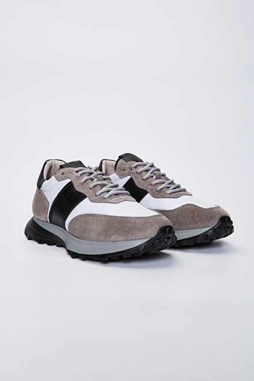 Valmenti Agatho Erkek Gri\Siyah Hakiki Deri Sneakers & Spor Ayakkabı - Görsel 3