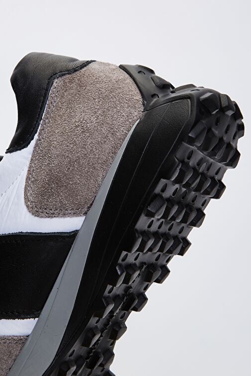 Valmenti Agatho Erkek Gri\Siyah Hakiki Deri Sneakers & Spor Ayakkabı - Görsel 6