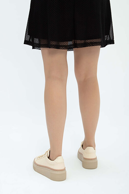 Tamer Tanca Lacivert Kadın Deri Sneaker 937 5022-09 BN AYK Y23 - Görsel 4