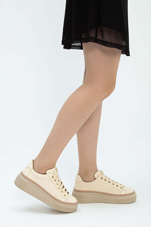 Tamer Tanca Lacivert Kadın Deri Sneaker 937 5022-09 BN AYK Y23 - Görsel 6