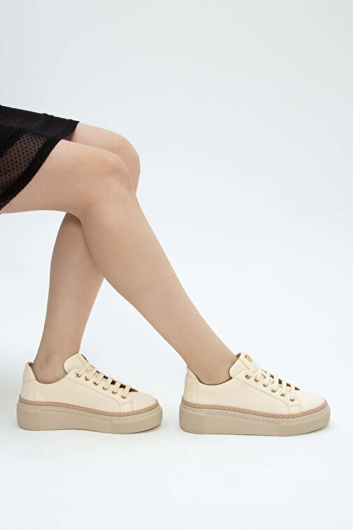 Tamer Tanca Lacivert Kadın Deri Sneaker 937 5022-09 BN AYK Y23 - Görsel 7