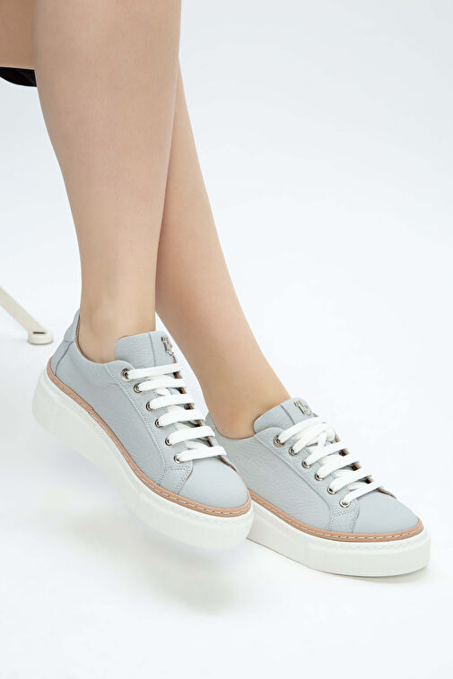 Tamer Tanca Kadın Hakiki Deri Gri Sneakers & Spor Ayakkabı - Görsel 11