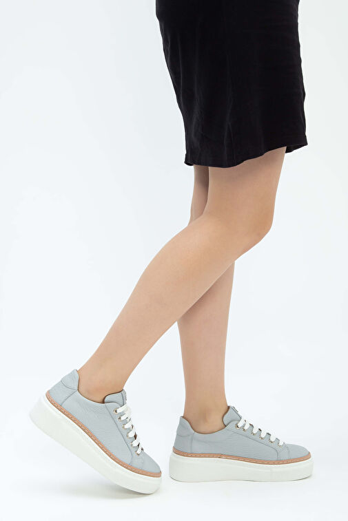 Tamer Tanca Kadın Hakiki Deri Gri Sneakers & Spor Ayakkabı - Görsel 8