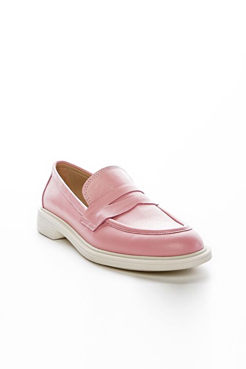 Valmenti Yolanda Kadın Pembe Hakiki Deri Loafer Ayakkabı - Görsel 3