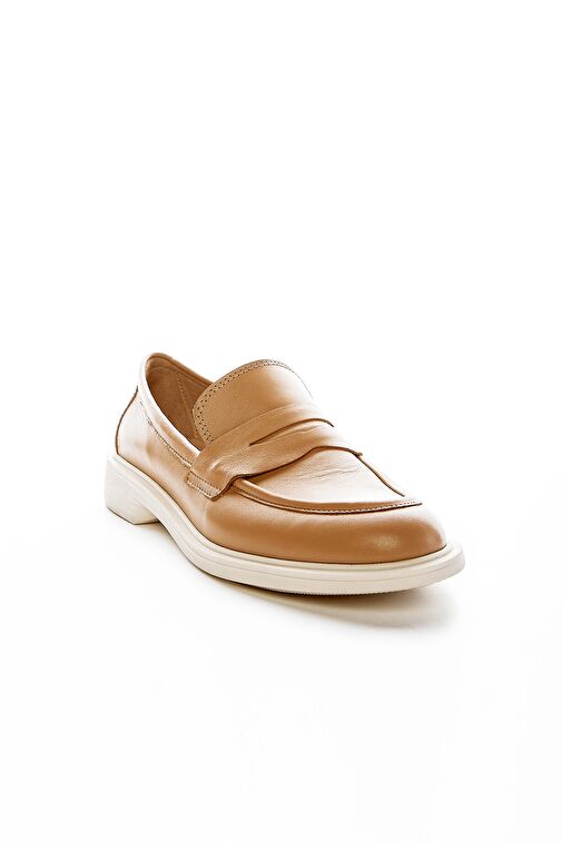 Valmenti Yolanda Kadın Camel Hakiki Deri Loafer Ayakkabı - Görsel 3