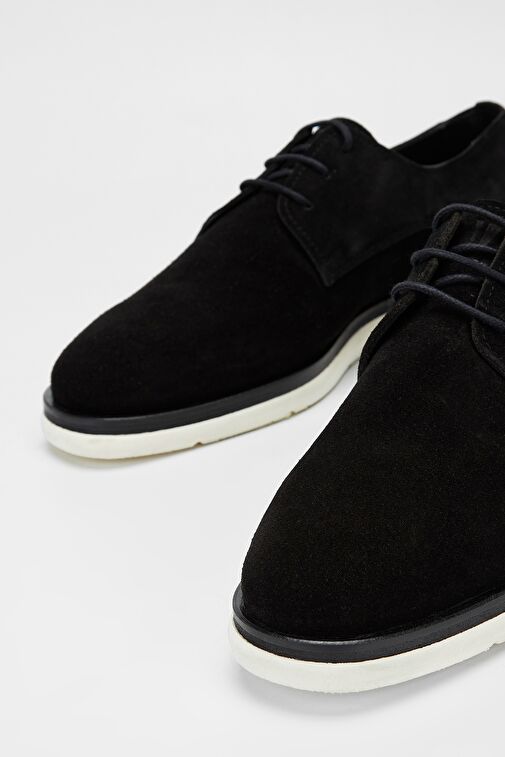 Valmenti Bruno Erkek Siyah Süet Hakiki Deri Casual Ayakkabı - Görsel 4