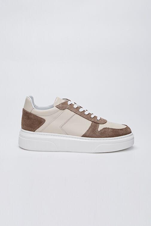 Valmenti Caesar Erkek Vizon Süet\Vizon Nappa Hakiki Deri Spor Ayakkabı - Görsel 2