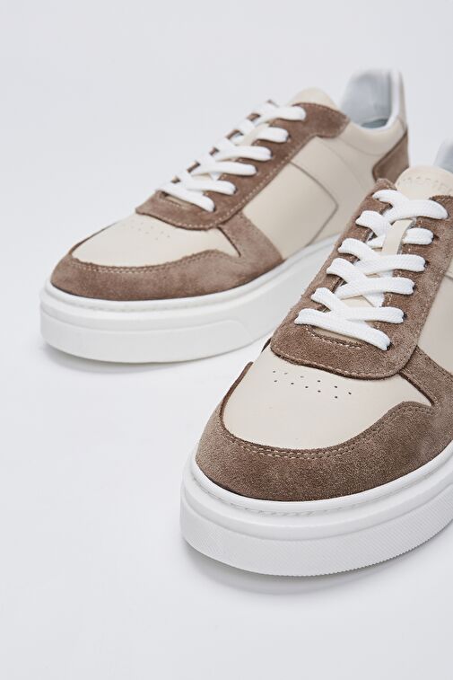 Valmenti Caesar Erkek Vizon Süet\Vizon Nappa Hakiki Deri Spor Ayakkabı - Görsel 5