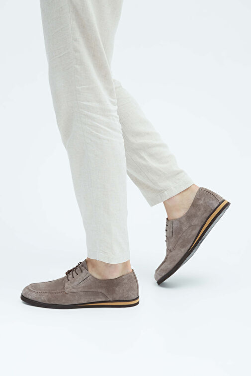 Tamer Tanca Erkek Hakiki Deri Kahverengi Casual Ayakkabı - Görsel 2