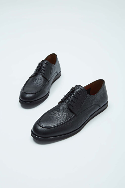 Tamer Tanca Erkek Hakiki Deri Siyah Casual Ayakkabı - Görsel 6