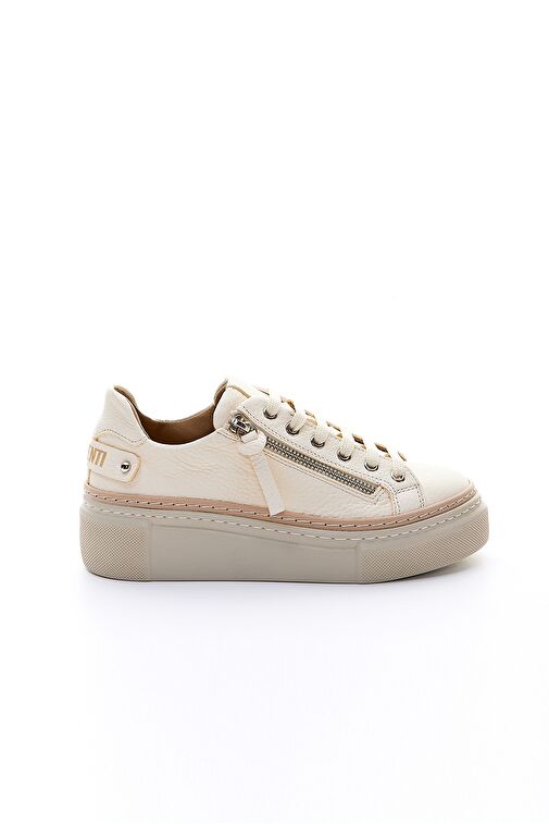 Valmenti Nora Kadın Bej Floter Hakiki Deri Sneakers & Spor Ayakkabı - Görsel 2