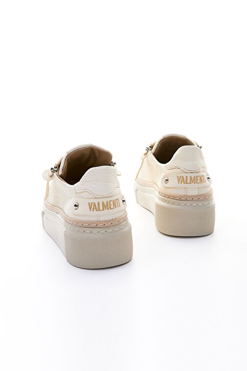 Valmenti Nora Kadın Bej Floter Hakiki Deri Sneakers & Spor Ayakkabı - Görsel 5