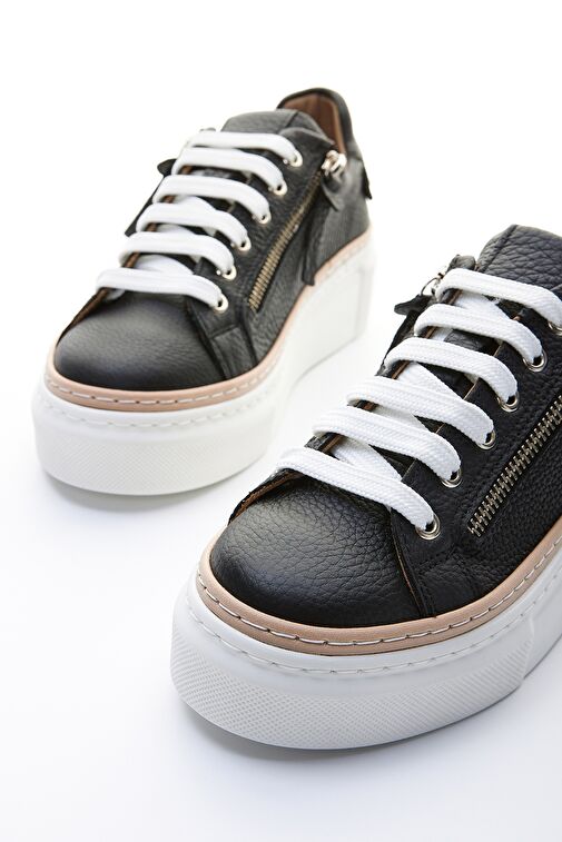 Valmenti Bej Kadın Deri Sneaker 937 5022-48 BN AYK Y23 - Görsel 4