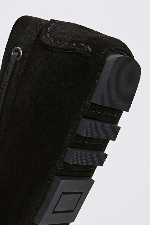 Valmenti Rachele Erkek Siyah Süet Hakiki Deri Loafer Ayakkabı - Görsel 6