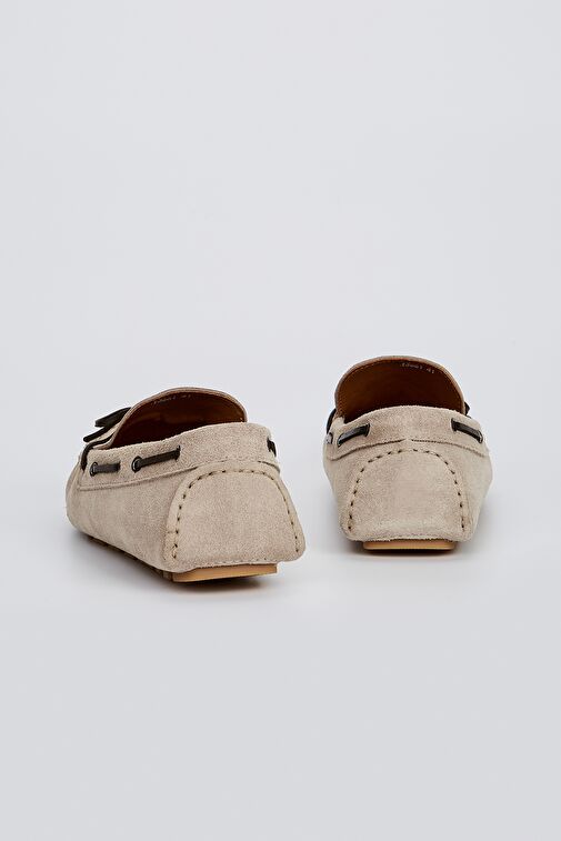 Valmenti Rachele Erkek Bej Süet Hakiki Deri Loafer Ayakkabı - Görsel 5