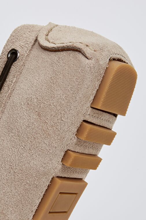 Valmenti Rachele Erkek Bej Süet Hakiki Deri Loafer Ayakkabı - Görsel 6