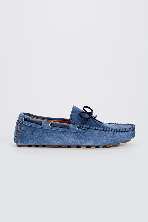 Valmenti Rachele Erkek Jean Süet Hakiki Deri Loafer Ayakkabı - Görsel 2