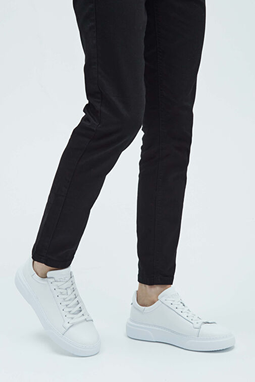 Tamer Tanca Erkek Hakiki Deri Beyaz Sneakers & Spor Ayakkabı - Görsel 4