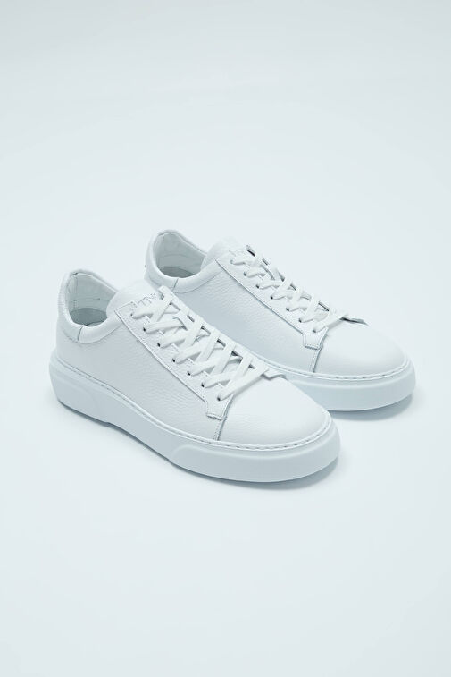Tamer Tanca Erkek Hakiki Deri Beyaz Sneakers & Spor Ayakkabı - Görsel 8