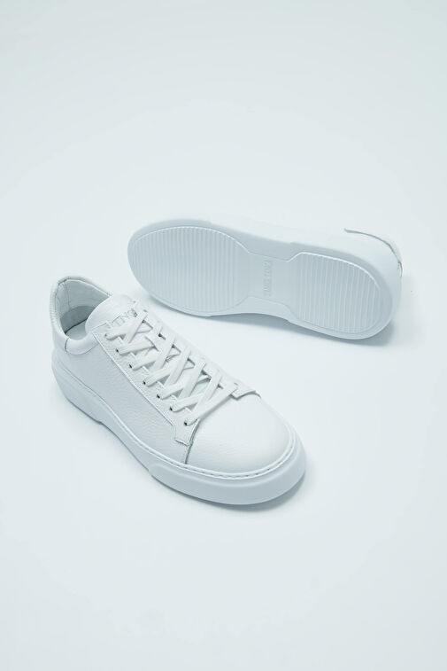 Tamer Tanca Erkek Hakiki Deri Beyaz Sneakers & Spor Ayakkabı - Görsel 9