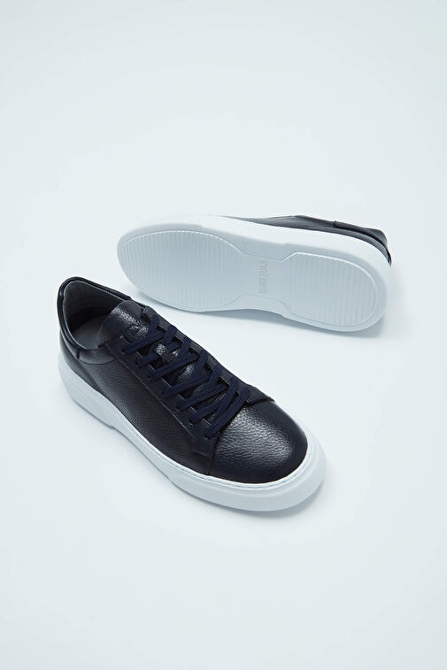 Tamer Tanca Erkek Hakiki Deri Lacivert Sneakers & Spor Ayakkabı - Görsel 8