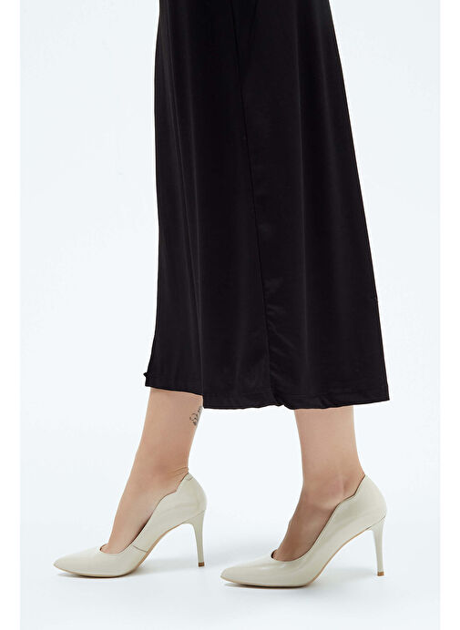 Tamer Tanca Kadın Hakiki Deri Bej Topuklu Ayakkabı - Görsel 7