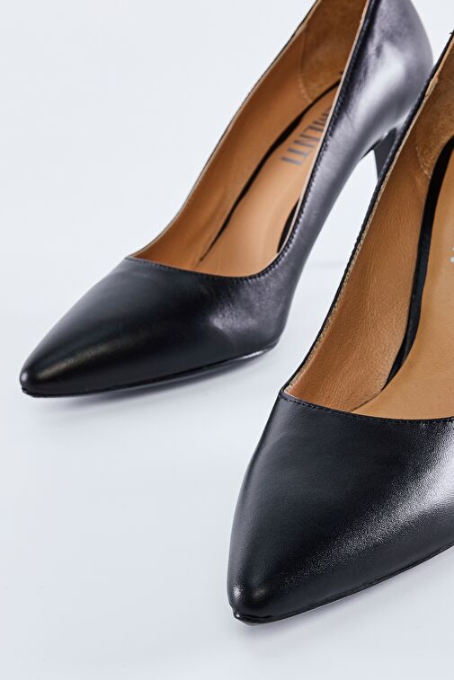 Valmenti Siyah Kadın Deri Stiletto 248 23127 BN AYK Y23 - Görsel 4
