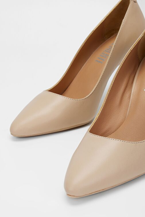 Valmenti Novella Kadın Nude Hakiki Deri Topuklu Ayakkabı - Görsel 4