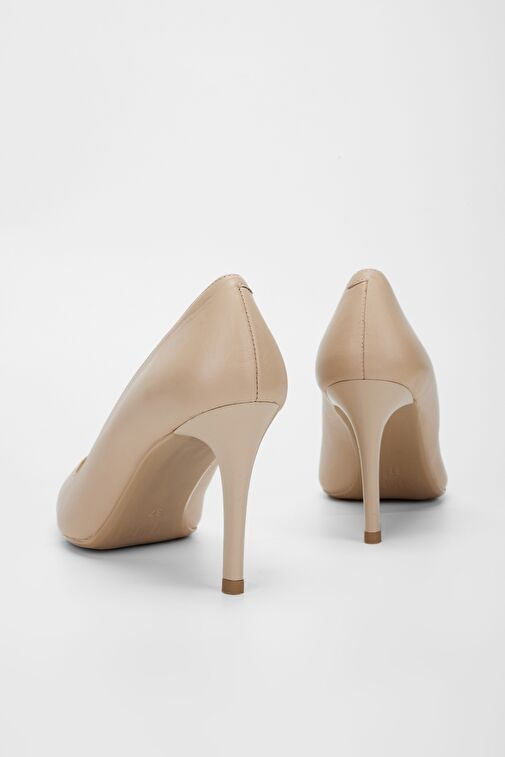 Valmenti Novella Kadın Nude Hakiki Deri Topuklu Ayakkabı - Görsel 5