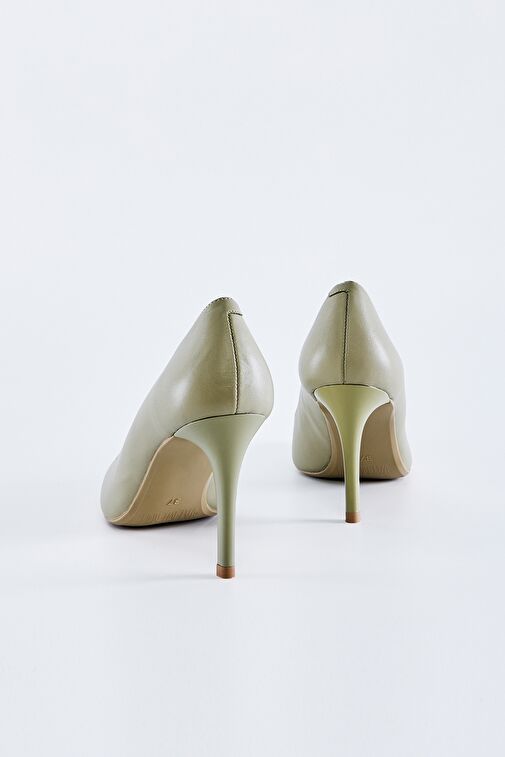 Valmenti Novella Kadın Avakado Hakiki Deri Topuklu Ayakkabı - Görsel 5