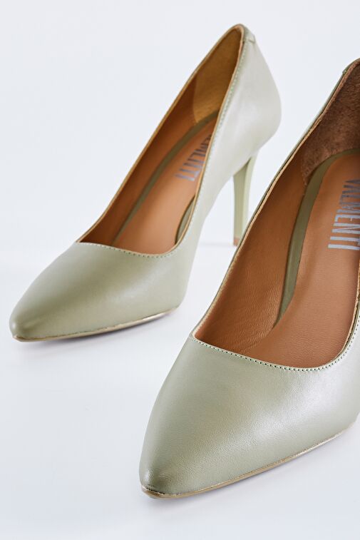 Valmenti Novella Kadın Avakado Hakiki Deri Topuklu Ayakkabı - Görsel 4
