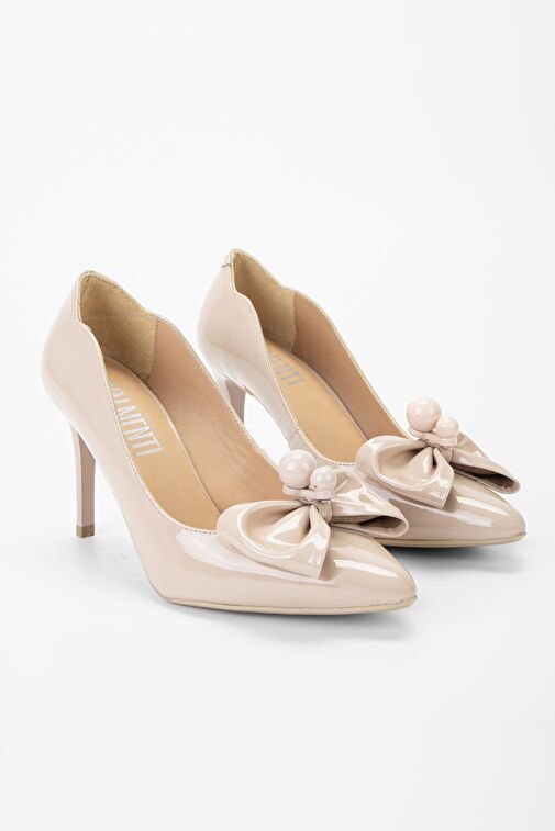 Valmenti Pudra Kadın Rugan Abiye Ayakkabı 248 23133 BN AYK Y23 - Görsel 3