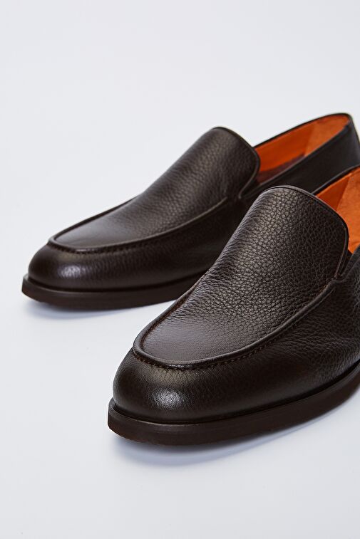 Valmenti Jolanda Erkek Kahverengi Floter Hakiki Deri Loafer Ayakkabı - Görsel 5