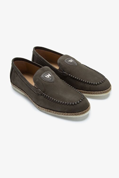 Valmenti Valmenti Giampiero Nicola Stephan Erkek Haki Nubuk Hakiki Deri Loafer Ayakkabı | Boyner Haki Nubuk - 2. görsel