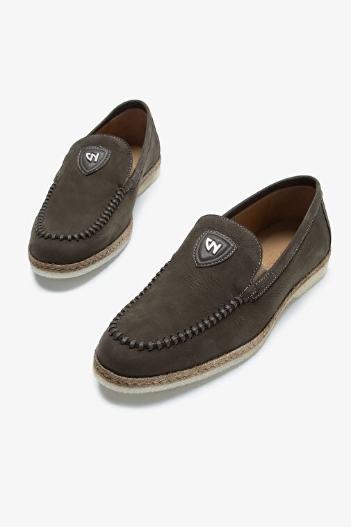 Valmenti Valmenti Giampiero Nicola Stephan Erkek Haki Nubuk Hakiki Deri Loafer Ayakkabı | Boyner Haki Nubuk - 3. görsel