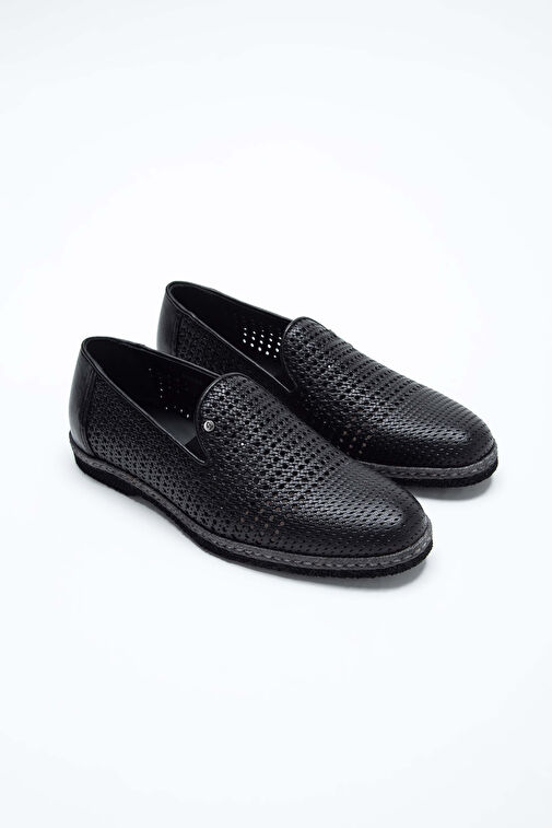 Giampiero Nicola Erkek Hakiki Deri Siyah Loafer Ayakkabı - Görsel 7