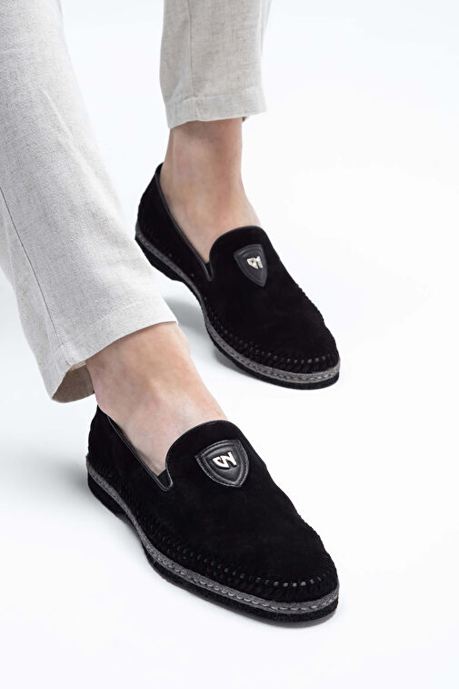 Giampiero Nicola Erkek Hakiki Deri Siyah Loafer Ayakkabı - Görsel 5