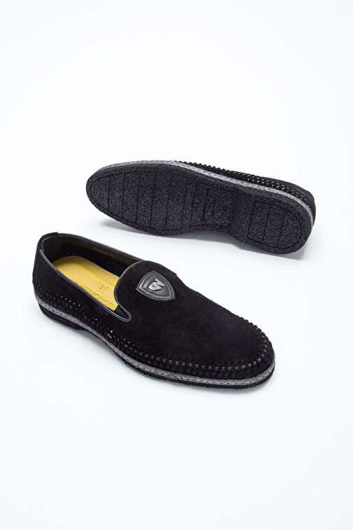 Giampiero Nicola Erkek Hakiki Deri Siyah Loafer Ayakkabı - Görsel 8