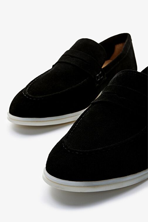 Valmenti Siyah Erkek Süet Loafer 978 101 ERK AYK Y23 - Görsel 4