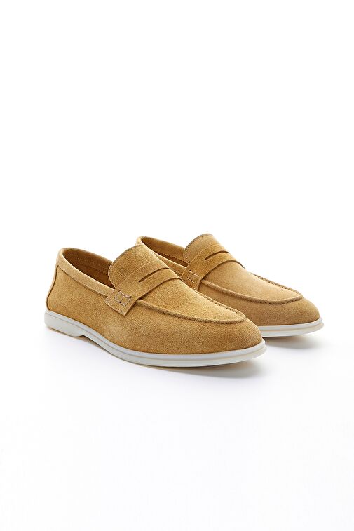 Valmenti Lucio Erkek Camel Süet Hakiki Deri Loafer Ayakkabı - Görsel 3