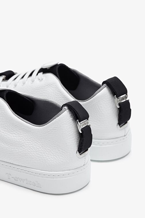 Franceschetti Mauro Erkek Beyaz\Siyah\Gri Hakiki Deri Sneakers & Spor Ayakkabı - Görsel 4