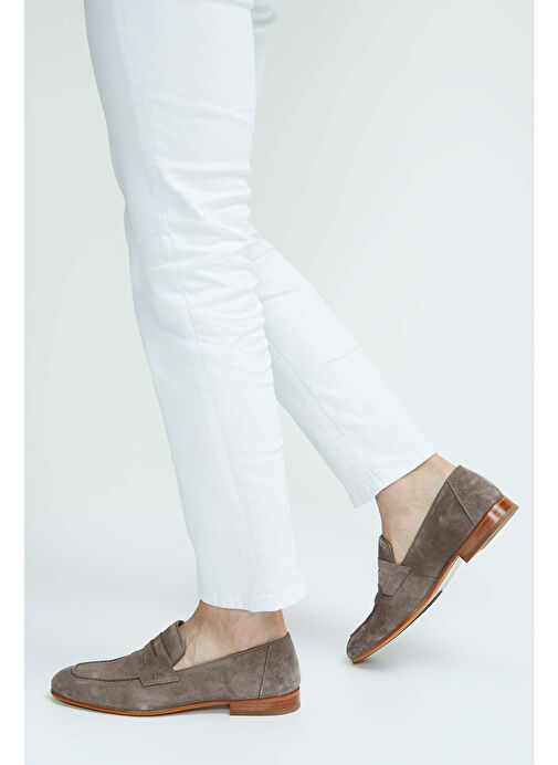 Tamer Tanca Erkek Hakiki Deri Kahverengi Loafer Ayakkabı - Görsel 2