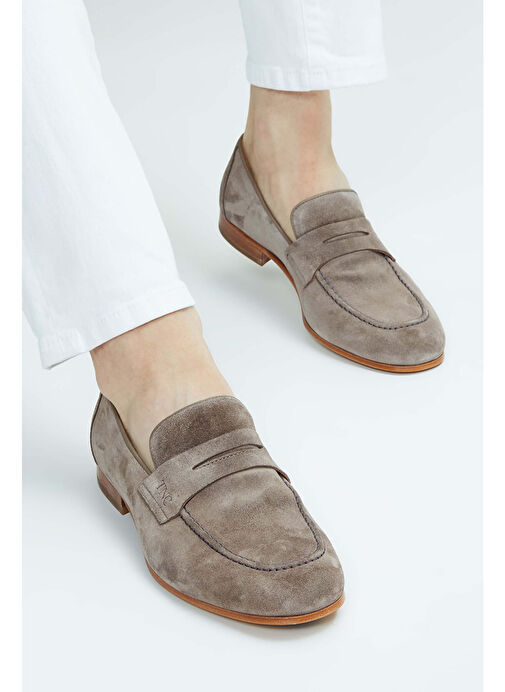 Tamer Tanca Erkek Hakiki Deri Kahverengi Loafer Ayakkabı - Görsel 5