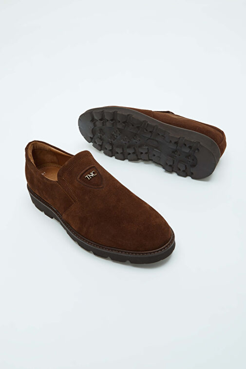 Tamer Tanca Erkek Hakiki Deri Kahverengi Süet Casual Ayakkabı - Görsel 4