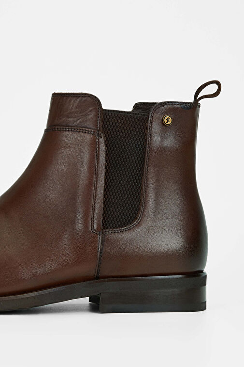 Tamer Tanca Erkek Hakiki Deri Kahverengi Casual Bot - Görsel 6