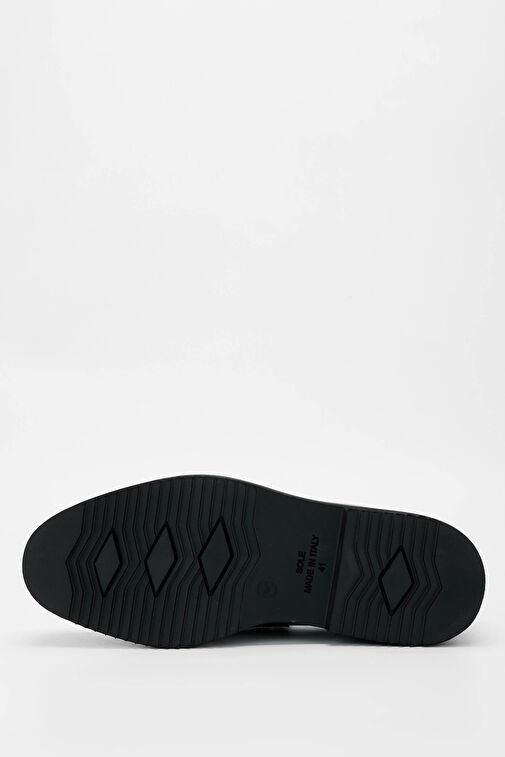 Tamer Tanca Erkek Hakiki Deri Siyah Açma Loafer Ayakkabı - Görsel 3