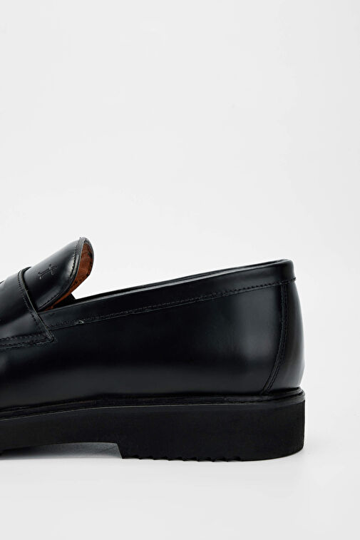Tamer Tanca Erkek Hakiki Deri Siyah Açma Loafer Ayakkabı - Görsel 4